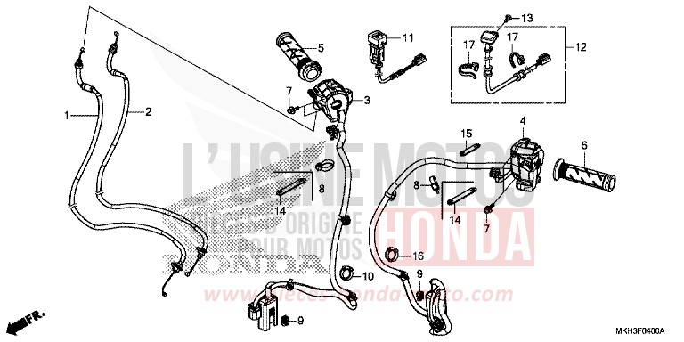SWITCH/CABLE for X-ADV 750 GRAND PRIX RED (R380) from 2018